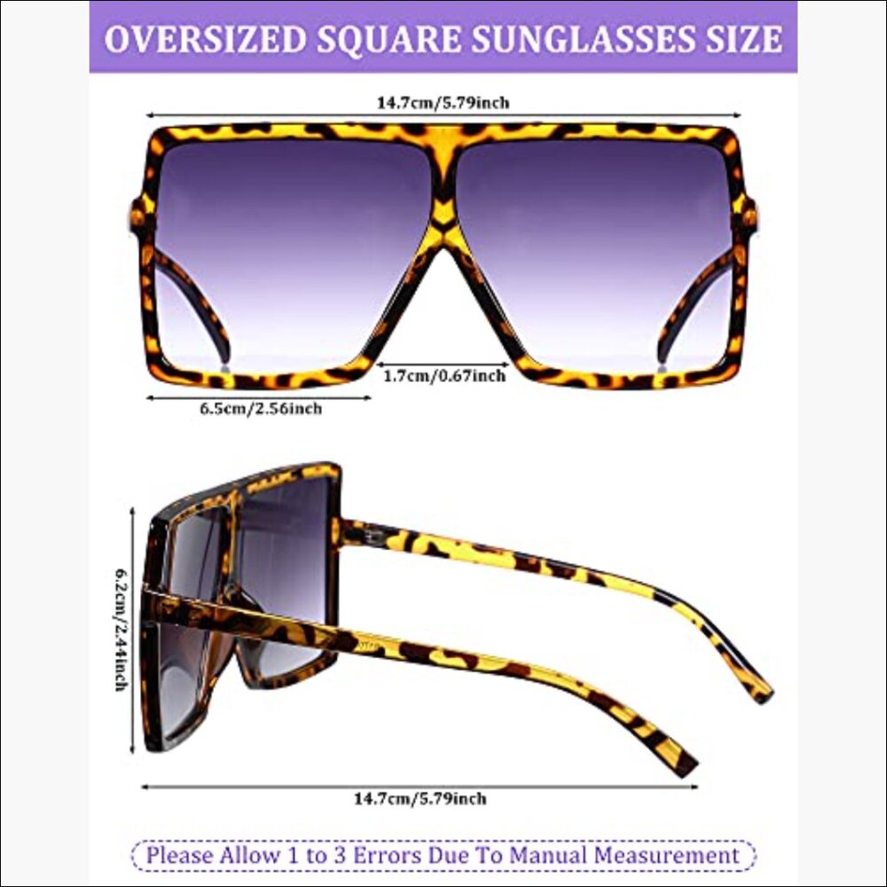 Oversized Square Sunglasses, Plastic, Polarized, … - image 2